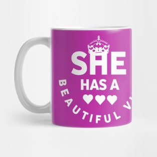 She has a beautiful vibe design Mug